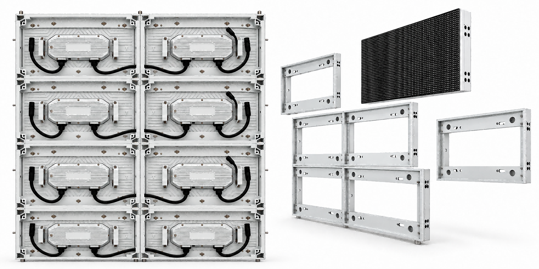 LED wall structure