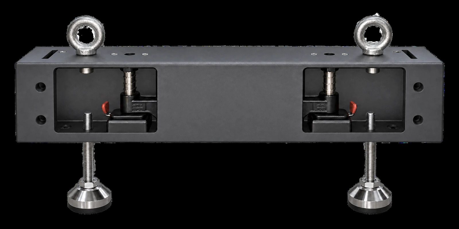 RS Series hanging bar and ground beam with lifting eyes and adjustable leveling feet