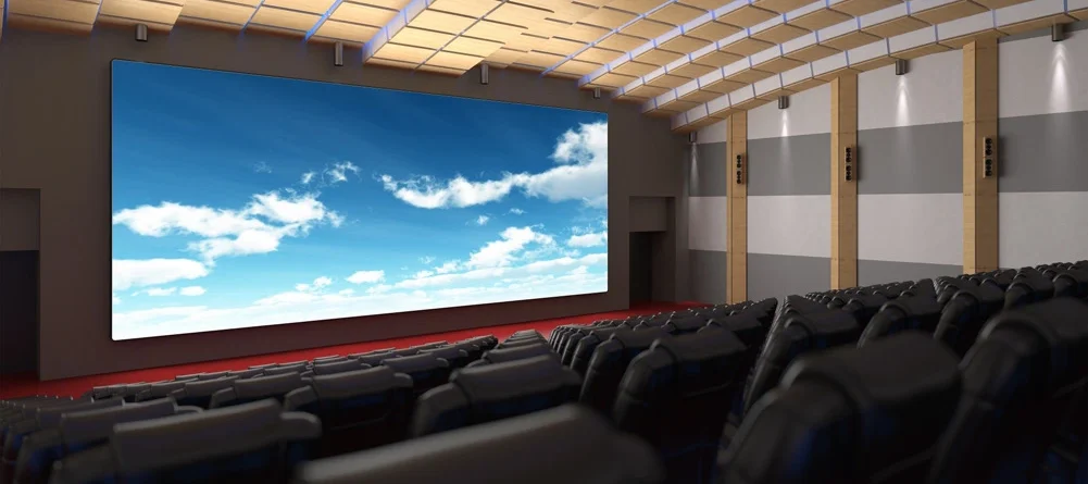 Commercial auditorium LED wall concept from the supplied brochure