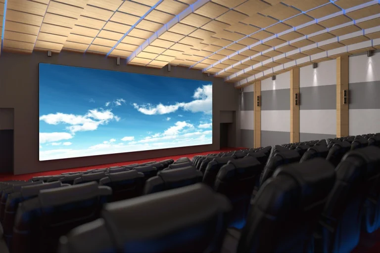 Commercial auditorium LED wall concept from the supplied brochure
