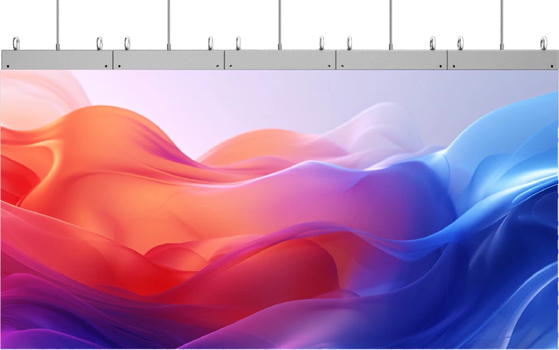 SF Series suspended indoor LED screen installation concept