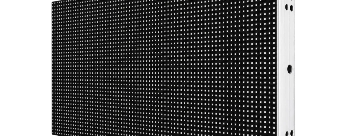 OZ Series 2 ft by 1 ft outdoor LED display cabinet, three-quarter view