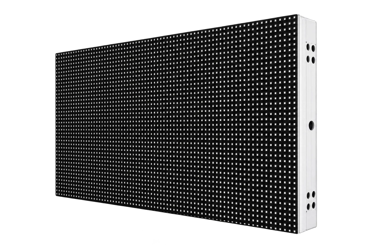 OZ Series 2 ft by 1 ft outdoor LED display cabinet, three-quarter view
